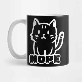 Cute Black Cat Say Nope Mug